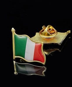 Alternative view of Italian Wave Flag Enamel Pin
