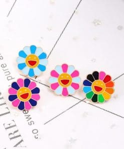 BTS Hobicore Flower 'Rose Red and Blue' Enamel Pin - Image 3