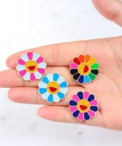 BTS Hobicore Flower 'Rose Red and Blue' Enamel Pin - Image 5