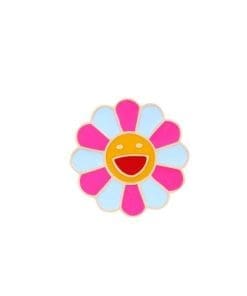 BTS Hobicore Flower 'White & Rose Red' Enamel Pin
