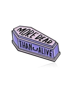 Halloween 'Coffin | More Dead Than Alive' Enamel Pin