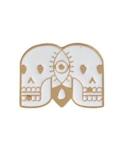 Lovely Couple Skull Enamel Pin