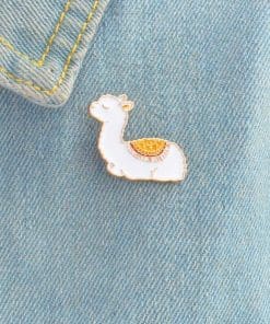 Alternative view of Baby Llama Enamel Pin
