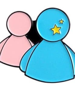 Cute 'Blue & Pink | People' Enamel Pin