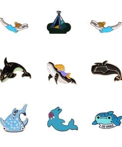 Alternative view of Free Diving 'Woman Diver ver.02' Enamel Pin