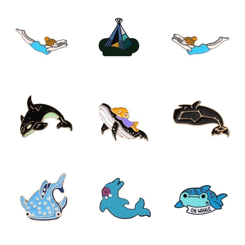 Free Diving 'Woman Diver ver.02' Enamel Pin - Image 2
