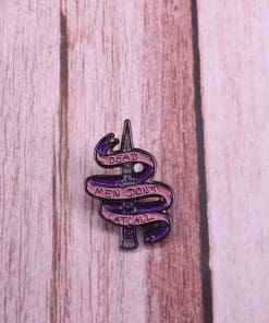 Alternative view of Women's Right 'Dead men Don't Catcall' Enamel Pin