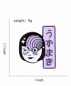Alternative view of Uzumaki 'Spiral Eyeball' Enamel Pin