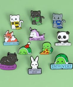 Alternative view of Cute Bunny 'Me? Sarcastic? Never' Enamel Pin