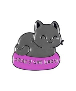Cute 'Crazy Cat Lady' Enamel Pin