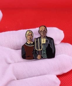 Alternative view of Grant Wood Painting 'American Gothic' Enamel Pin