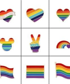 Alternative view of LGBT Rainbow 'Flag of Pride ver.2' Enamel Pin