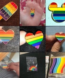 LGBT Rainbow 'Flag of Pride ver.1' Enamel Pin - Image 6