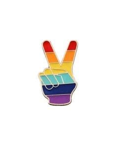 LGBT Rainbow 'Peace Sign' Enamel Pin