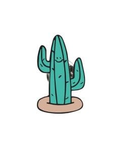 Cactus 'Saguaro Smiling Cacti' Enamel Pin