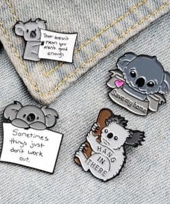 Cute Koala Bear 'Sometimes Things Just Don't Work Out' Enamel Pin - Image 4