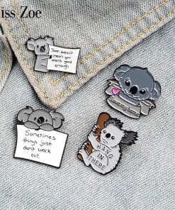 Alternative view of Cute Koala Bear 'That Doesn't Mean You Aren't Good Enough' Enamel Pin