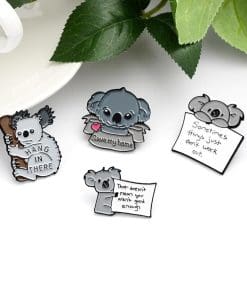 Alternative view of Cute Koala Bear 'Sometimes Things Just Don't Work Out' Enamel Pin