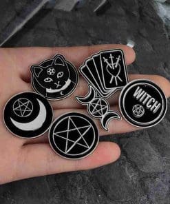 Alternative view of Pentagram Logo Enamel Pin