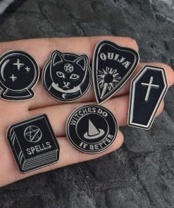 Black Coffin Enamel Pin - Image 3