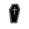 Black Coffin Enamel Pin