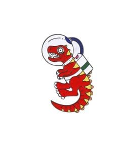 Cute Astronaut Dinosaur Enamel Pin