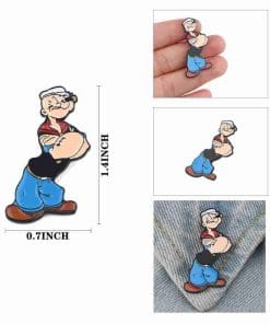 Alternative view of Popeye 'Ready' Enamel Pin