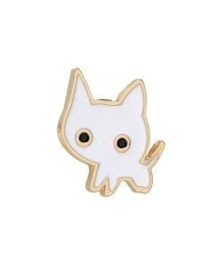 Cute Cat 'White Kitten' Enamel Pin