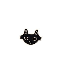 Cute Cat 'Big Black Cat Head' Enamel Pin