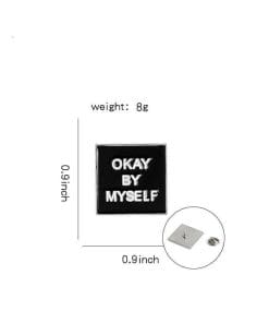 Alternative view of Okay By Myself Enamel Pin