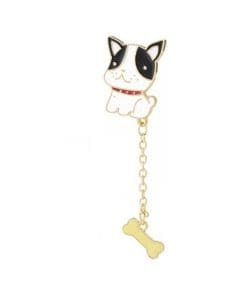 Chain 'Cute Dog and Bone' Enamel Pin