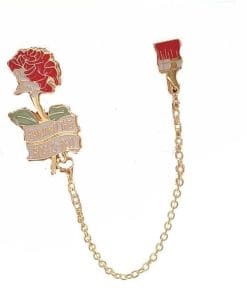 Chain 'Painting the Rose Red' Enamel Pin