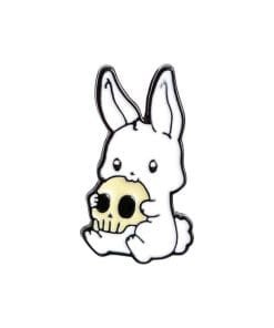 Cute Bunny 'Skull' Enamel Pin