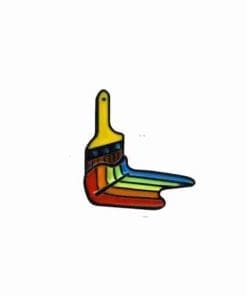 Rainbow Art Paint Brush Enamel Pin