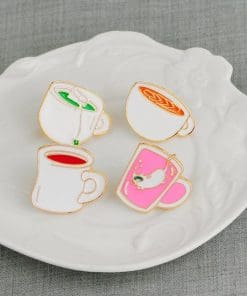 Alternative view of Big White Cup 'Black Tea' Enamel Pin
