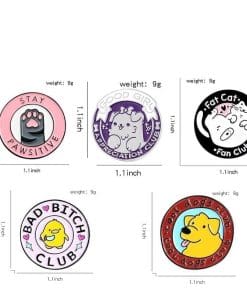 Alternative view of Cool Dogs Club Enamel Pin