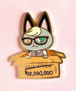 Alternative view of Animal Crossing 'Raymond | $20 Million' Enamel Pin
