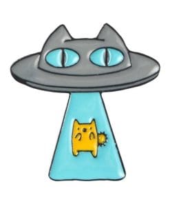 Cute 'Cat Spaceship' Enamel Pin