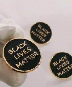 Alternative view of Black Lives Matter 'BLM' Enamel Pin