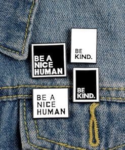 Be Kind White Enamel Pin - Image 4