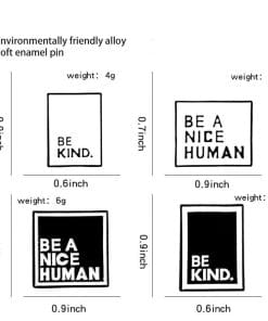 Be Kind White Enamel Pin - Image 10