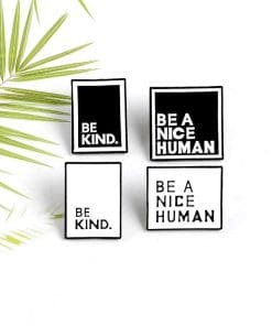 Be Kind White Enamel Pin - Image 13