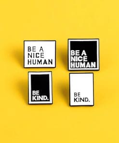 Be Kind White Enamel Pin - Image 7