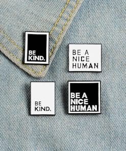 Be Kind White Enamel Pin - Image 21