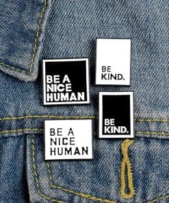 Be Kind White Enamel Pin - Image 20