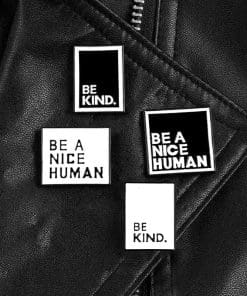 Be Kind White Enamel Pin - Image 14