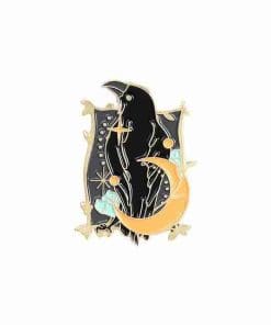Raven 'Moon Flowers ver.2' Enamel Pin