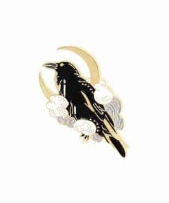 Raven 'Moon Flowers ver.1' Enamel Pin