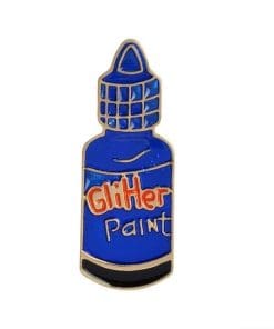 Glitter Paint Bottle Enamel Pin