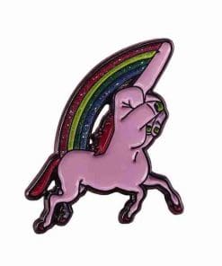Alternative view of Rainbow 'Unicorn x F*ck' Enamel Pin
